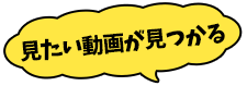 見たい動画がすぐ見つかる